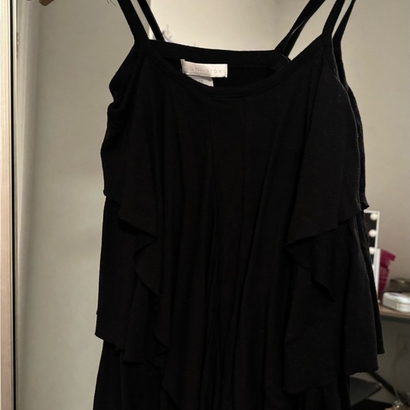 Black Ruffle Tank Top - Picture 3 of 4